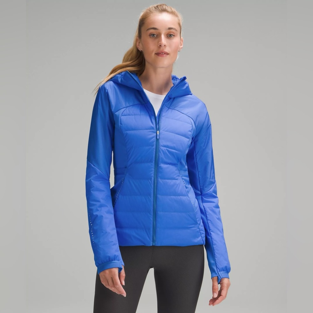 lululemon NWT down for it all jacket sz 0 pipe dream blue